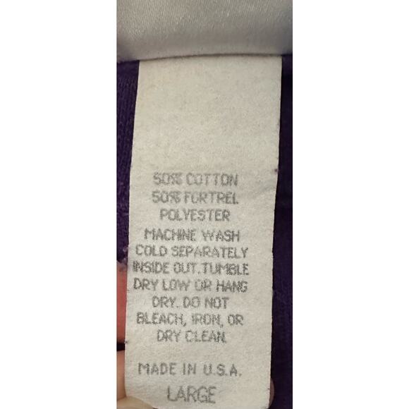 Disney World 25th Mickey Mouse Made USA Sweatshirt Purple Size Large Mickey Inc - Picture 6 of 6